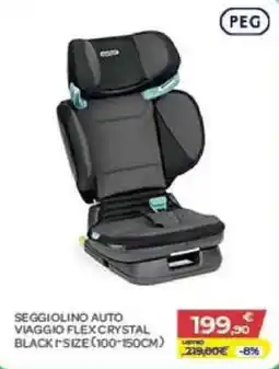 Bimbo Store Seggiolino auto viaggio flex crystal black i-size offerta