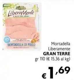 Maxi Supermercati Mortadella di pollo Liberamente Gran Terre offerta
