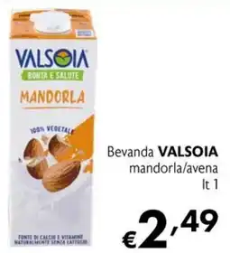 Maxi Supermercati Bevanda VALSOIA mandorla/avena offerta