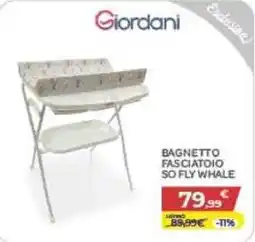 Bimbo Store Giordani Bagnetto Fasciatoio So Fly Whale offerta