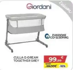 Bimbo Store Giordani Culla G-Dream Together Grey offerta