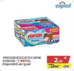 Bimbo Store Nipiol Omogeneizzato Carne Manzo offerta