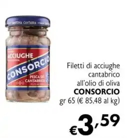 Maxi Supermercati Filetti di acciughe cantabrico all'olio di oliva Consorcio offerta