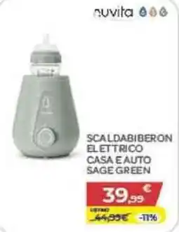 Bimbo Store Scaldabiberon elettrico casa e auto Sage Green offerta