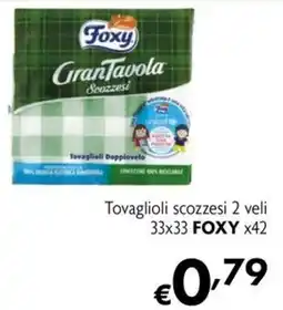 Maxi Supermercati Tovaglioli scozzesi 2 veli FOXY offerta