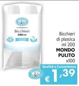 Maxi Supermercati Bicchieri Mondo Pulito offerta
