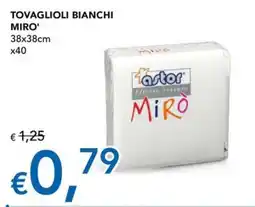Migross Superstore Tovaglioli bianchi Miro' offerta