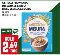 Panorama Cereali frumento integrale e riso dolcesenza misura offerta