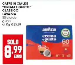 Panorama Caffè in cialde Crema e Gusto Classico Lavazza offerta