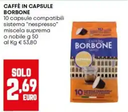 Panorama Caffè in capsule Borbone offerta
