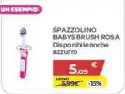 Bimbo Store Spazzolino babys brush rosa offerta