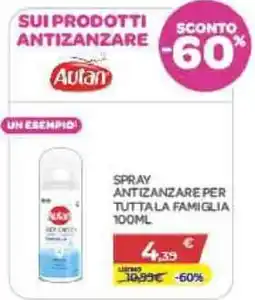 Bimbo Store Spray antizanzare per tutta la famiglia Autan offerta