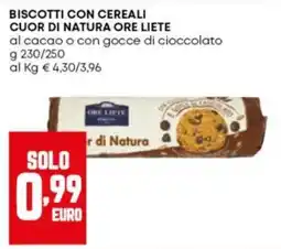 Panorama Biscotti con cereali cuor di natura ore liete offerta