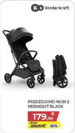 Bimbo Store Kinderkraft Passeggino Nubi 3 Midnight Black offerta