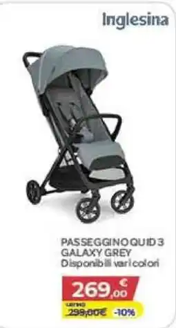 Bimbo Store Inglesina Passeggino Quid 3 Galaxy Grey offerta