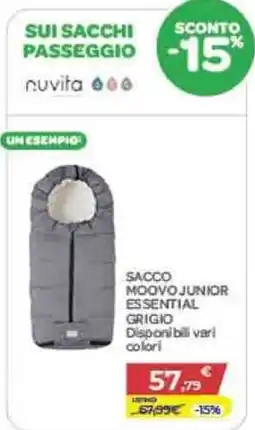 Bimbo Store Sacco Moovo Junior Essential grigio offerta