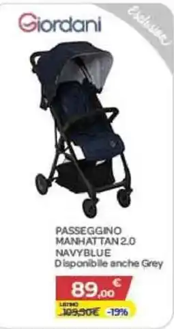 Bimbo Store Giordani Passeggino Manhattan 2.0 Navyblue offerta
