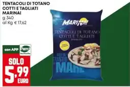 Panorama Tentacoli di totano cotti e tagliati Marina offerta