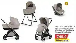 Bimbo Store Trio System4 Electa Battery Beige con Seggiolino Darwin offerta