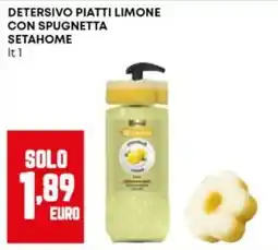 Panorama Detersivo piatti limone con spugnetta seta home offerta