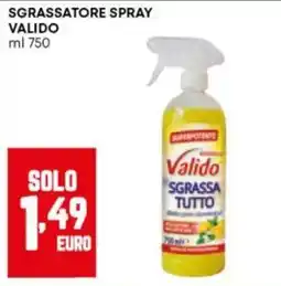 Panorama Valido sgrassatore spray offerta