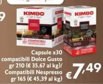 Kimbo Capsule compatibili Dolce Gusto/ Compatibili Nespresso