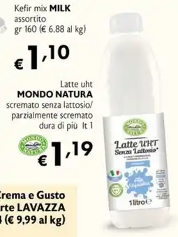 Maxi Supermercati Latte UHT Senza Lattosio Mondo Natura offerta