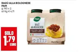 Panorama Ragù alla bolognese Pam offerta