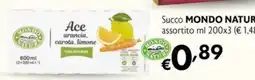 Maxi Supermercati Succo MONDO NATURA Ace arancia, carota, limone offerta