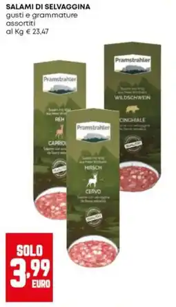 Panorama Salami di selvaggina Pramstrahler offerta