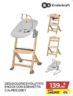Bimbo Store Seggiolone evolutivo Kinderkraft con sdraietta Calmee Grey offerta