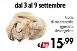 Maxi Supermercati Mazzancolle sgusciate decongelate offerta