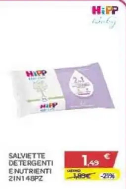 Bimbo Store Salviette detergenti e nutrienti 2in1 Hipp baby offerta