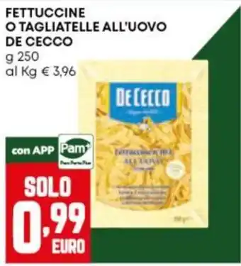 Panorama Fettuccine o tagliatelle all'uovo De Cecco offerta