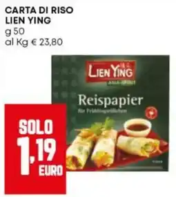 Panorama Carta di riso Lien Ying offerta