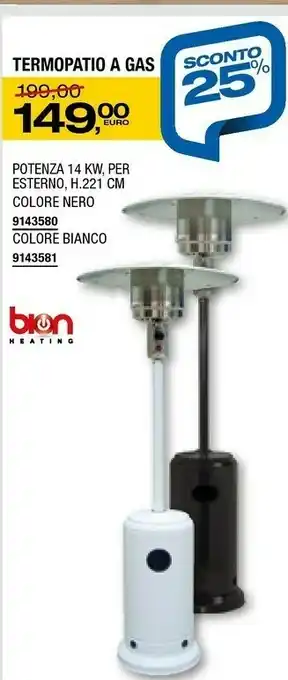 Blon heating termopatio a gas 14 kw