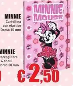 Casalandia Minnie cartellina con elastico offerta