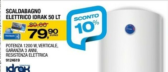 Bricofer Idrak scaldabagno elettrico offerta