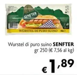 Maxi Supermercati Wurstel di puro suino SENFTER offerta