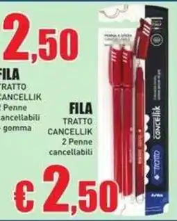 Casalandia Fila tratto cancellik 2 penne cancellabili offerta