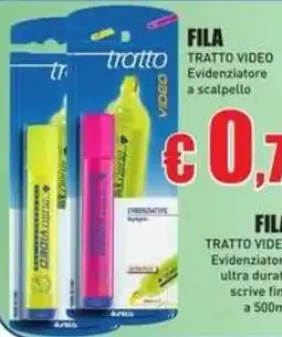 Casalandia Fila tratto video evidenziatore a scalpello offerta