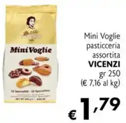 Maxi Supermercati Mini Voglie pasticceria assortita VICENZI offerta