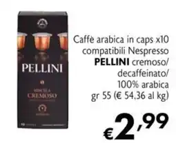 Maxi Supermercati Caffè arabica in caps PELLINI offerta