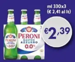 Maxi Supermercati Peroni Nastro Azzurro 0.0% offerta