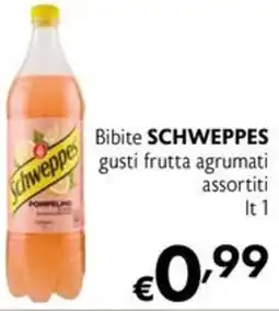 Maxi Supermercati Bibite SCHWEPPES gusti frutta agrumati assortiti offerta