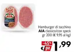 Maxi Supermercati Hamburger di tacchino AIA classico offerta