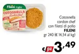 Maxi Supermercati Cotosnella cordon chef con filetti di pollo Fileni Light offerta