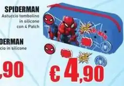 Casalandia Spiderman Astuccio tombolino in silicone con 4 Patch offerta