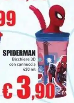 Casalandia Spiderman bicchiere 3d offerta