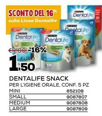 Bricofer Dentalife snack mini offerta
